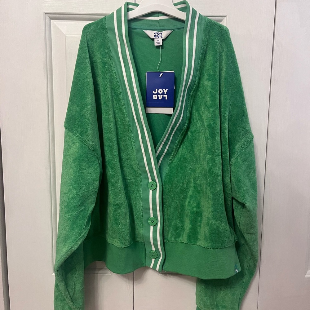 JoyLab Green Cardigan Sweater